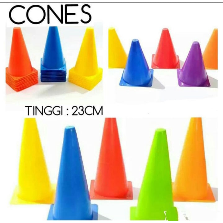 Cone Kerucut Tinggi 23 cm Atau Cones Latihan Bola LX 006-1 Kerucut Original