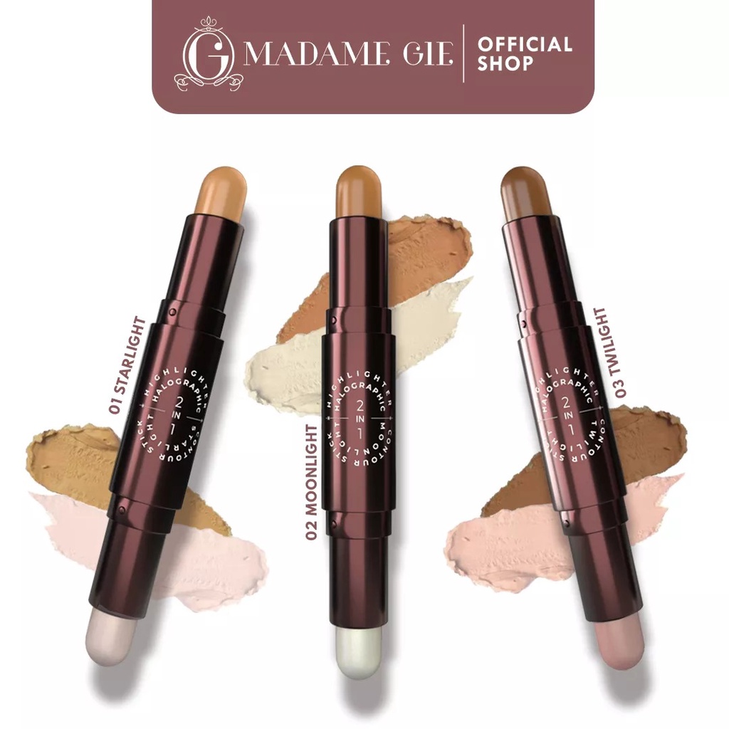 Madame Gie Halographic 2-in-1 Highlighter &amp; Contour Stick