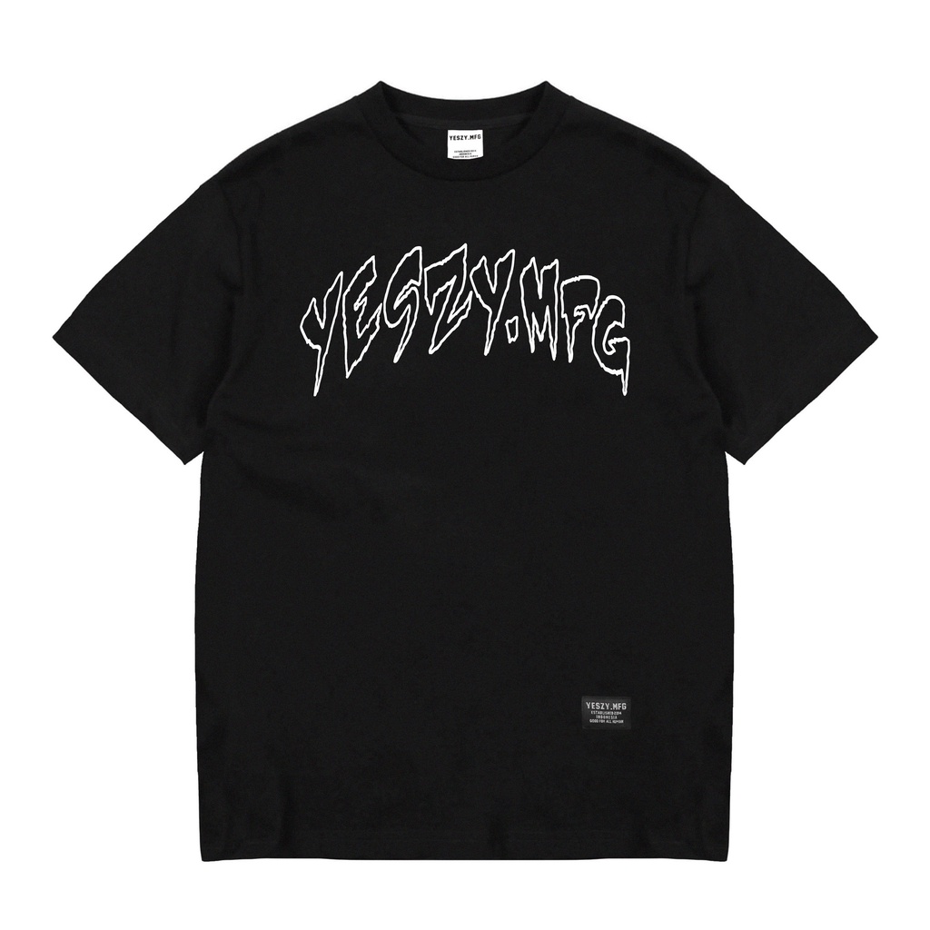 YESZY.MFG  Tshirt Black Splash F. White