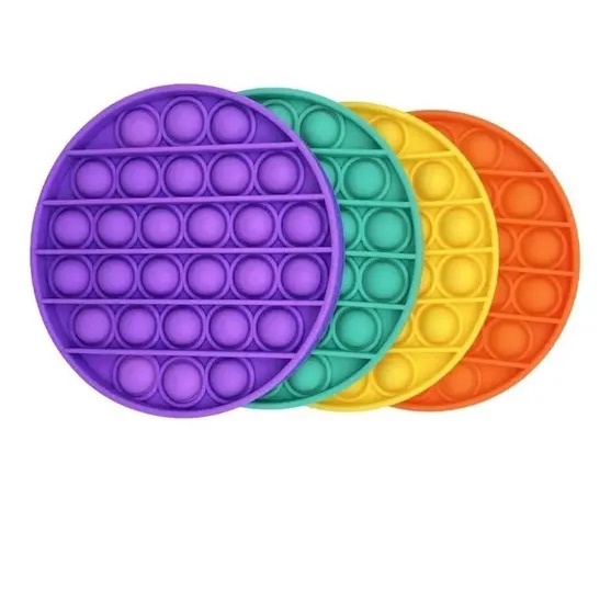 Mainan anak BOOMING Fidget spinner POP IT MURAH-BULAT POLOS