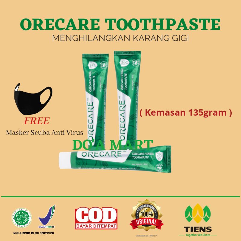 (BISA COD) Orecare Toothpaste Original Tiens
