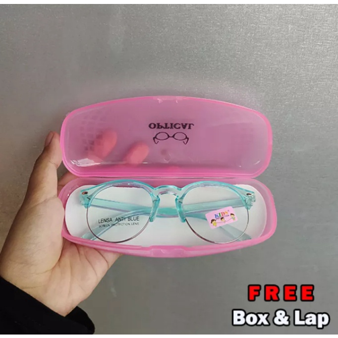 Kacamata Anak~Anti Radiasi Harga Terbaik/Kacamata Anti Radiasi Komputer/Blueray/Bluelight/Frame Gantung/Trendy/Korean Fashion Style Usia 3 s/d 13 Tahun Toko Arsy79-6