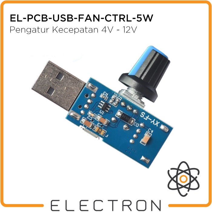 EL-PCB-USB-FAN-CTRL-5W Speed Controller Kipas DC 4-12v 5W Adjustable