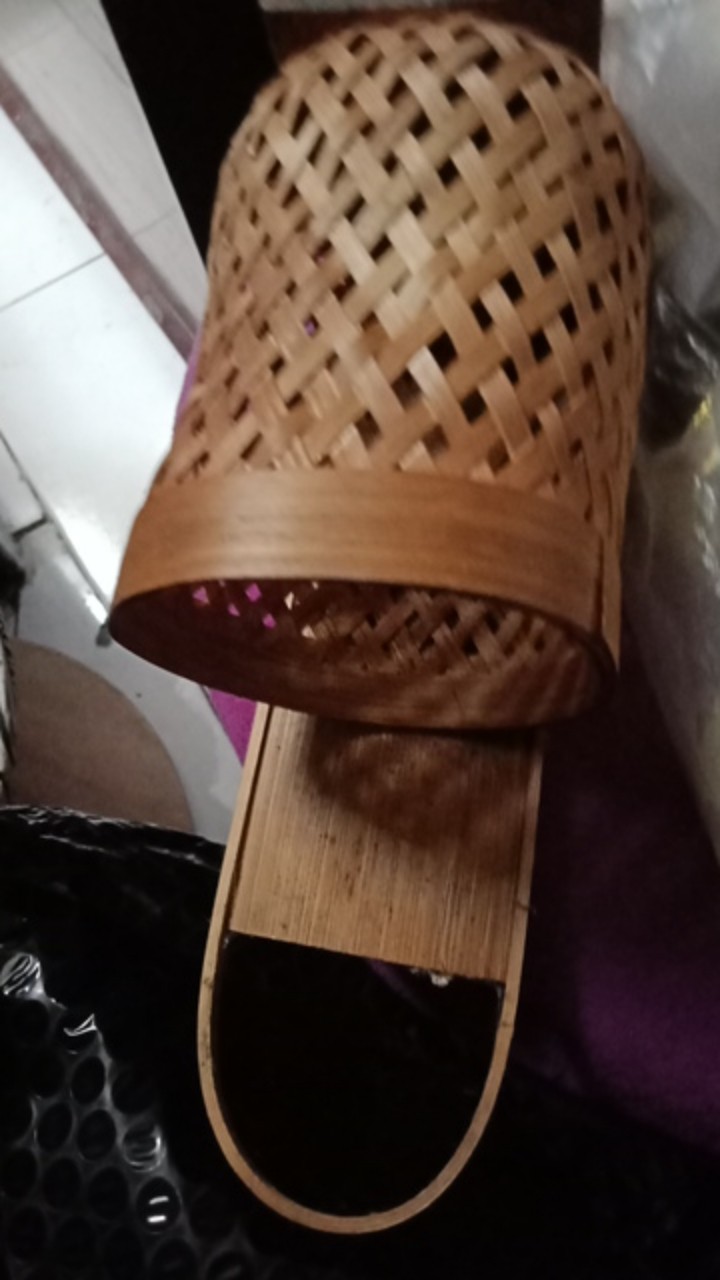 (sen03) Tempat Sendok Bulat Single Natural