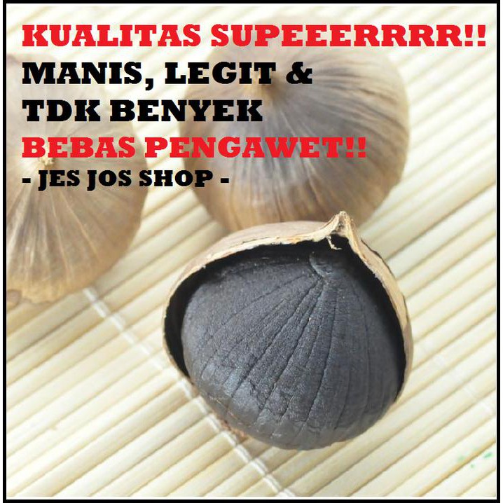 

BAWANG HITAM TUNGGAL LANANG (BLACK GARLIC) 500 GRAM BERKHASIAT
