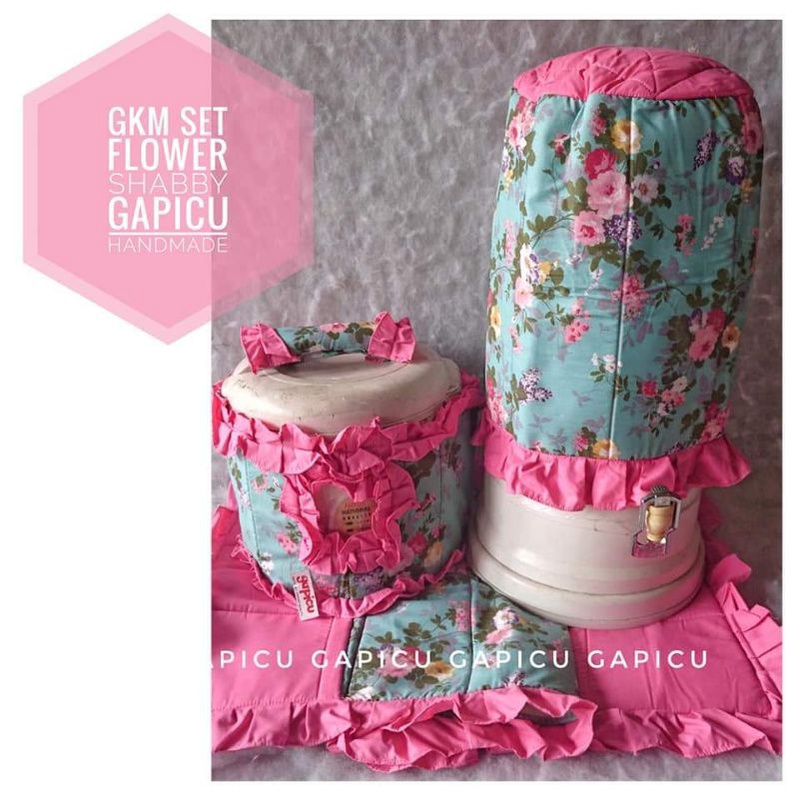Gphoto sarung cover tutup gmk gkm galon kulkas magiccom ricecooker busa tebal 5mm shabby doraemon