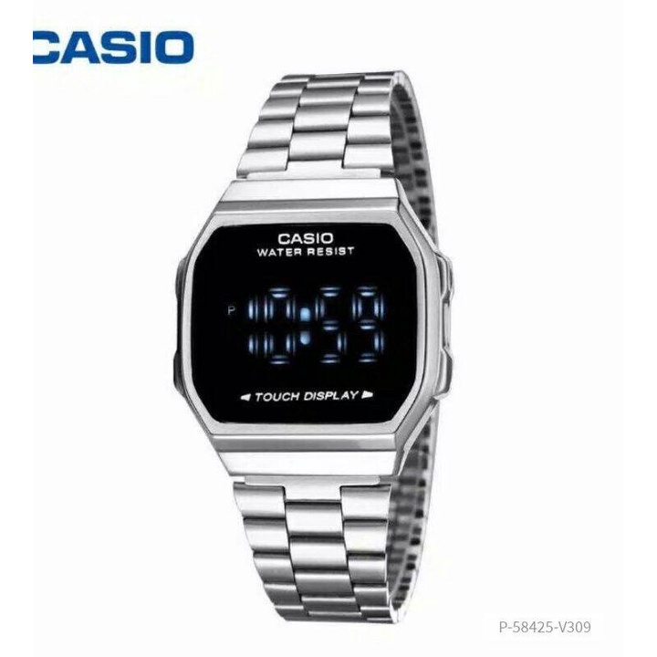 jam tangan wanita Casio touch screen strap rantai