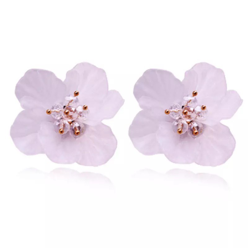 Chloe - Anting Bungan Besar - Anting Emas Fashion Korea