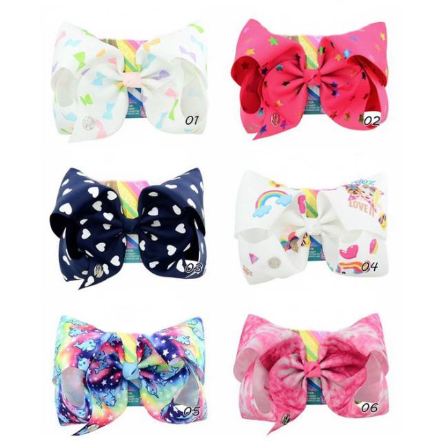 PITA BESAR JOJO / big bow kekinian unicorn ribbon rainbow murah lucu