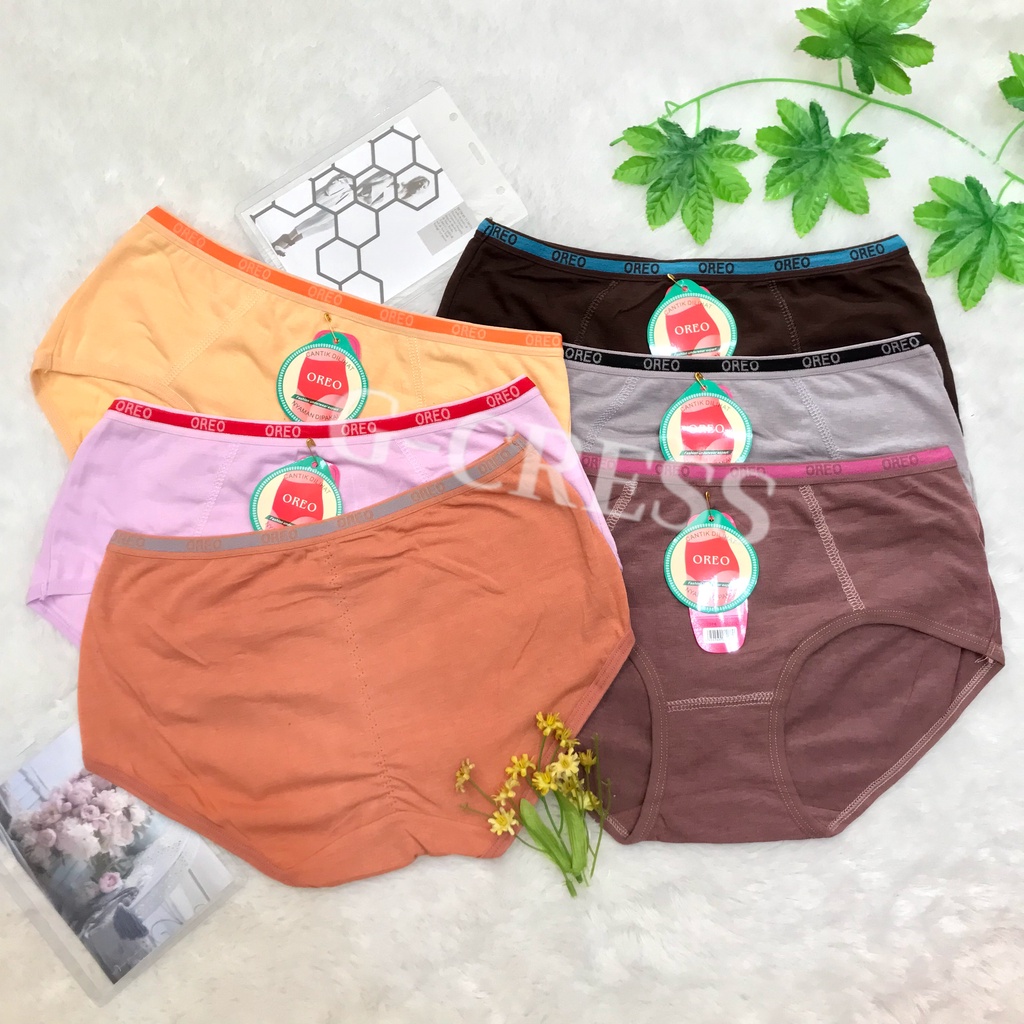 CD Wanita/Celana Dalam Cewek Sepinggang Katun Polos Karet Kecil Elastis Adem Lembut Tebal/Celana Dal