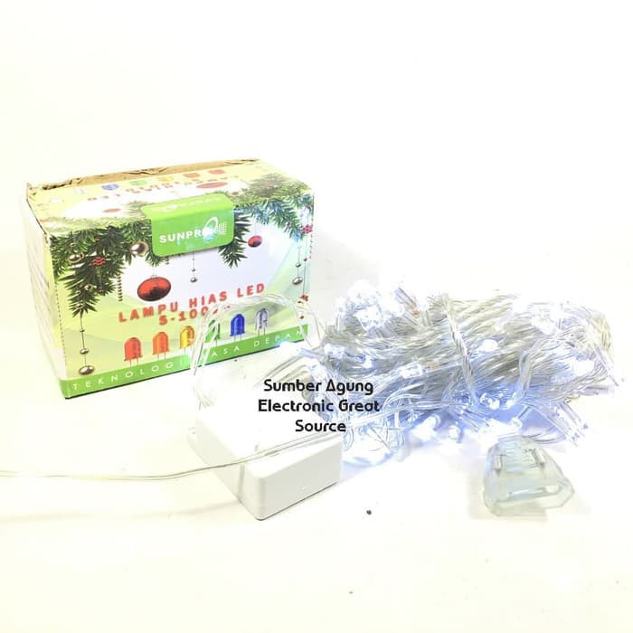 Lampu Tumblr Warna Cahaya Putih Lampu Natal LED White S10010 Sunpro