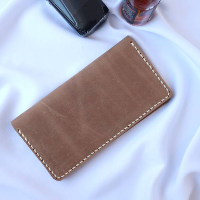 Dompet panjang handmade model bikers bahan kulit crazy horse premium