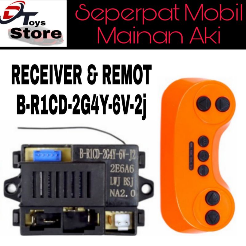 RECEIVER DAN REMOTE SATU SET B-R1CD-2G4Y-2J MOBIL MAINAN AKI