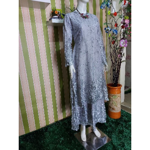 kebaya gamis pesta/kebaya busui baju pesta tulle mutiara