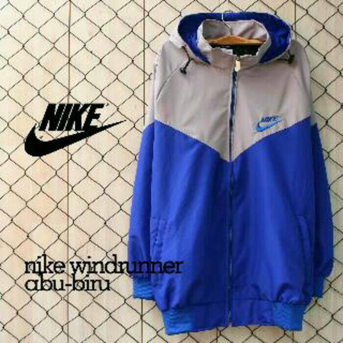 jaket nike parasut abu biru bukan bomber parka