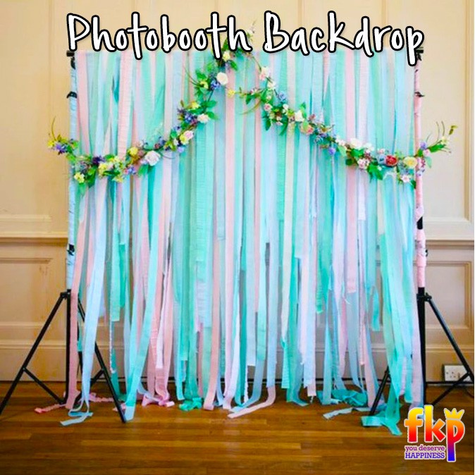 

FUN KIDS PARTY Paket Streamer Blue Green Pink / Kertas Krep Gulung Photobooth / Dekor Kertas Warna
