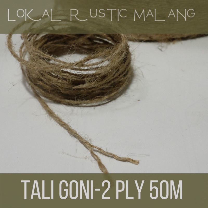 Tali Rami 1mm 50meter- Tali Goni 2 Ply 50meter - Tali Undangan - Tali Besek - Tali Goni Malang - Tal