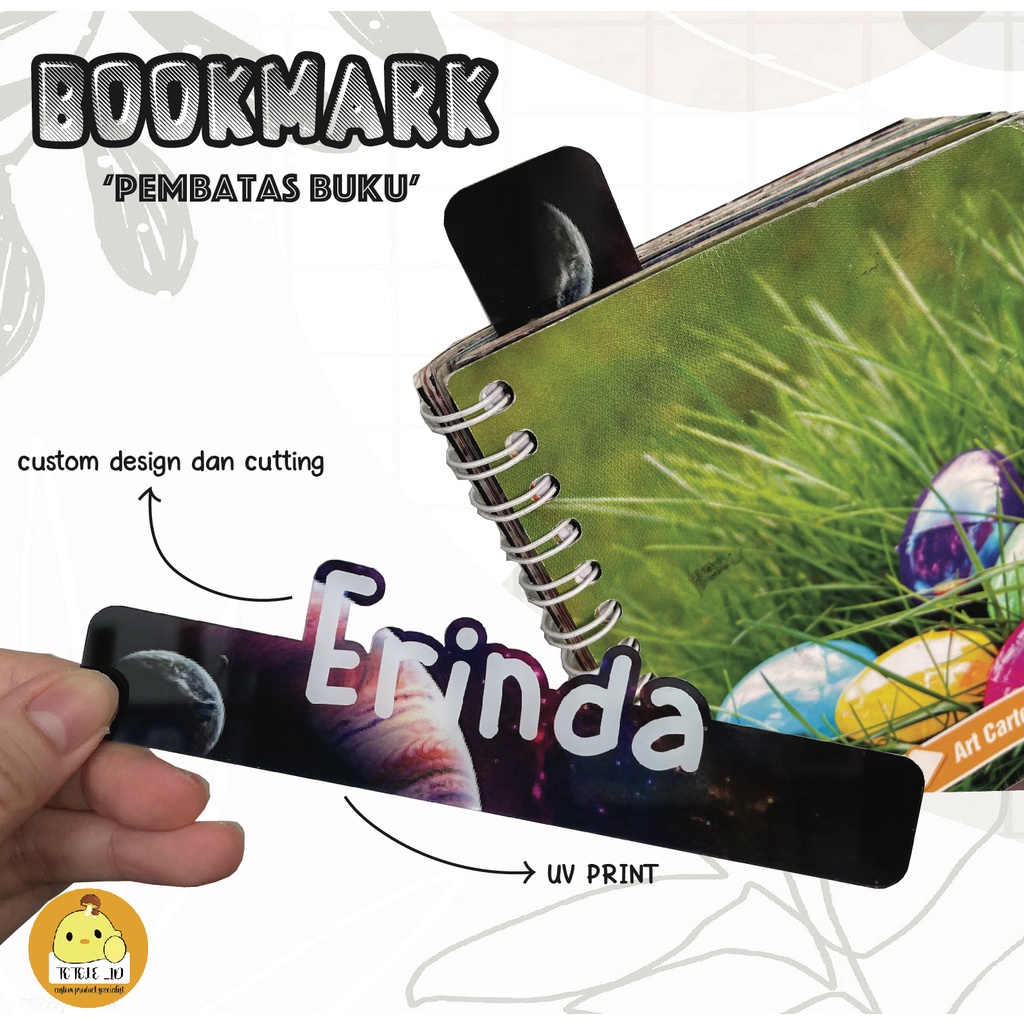 

Akrilik Bookmark Custom / Pembatas Buku Custom / Pembatas Buku Akrilik