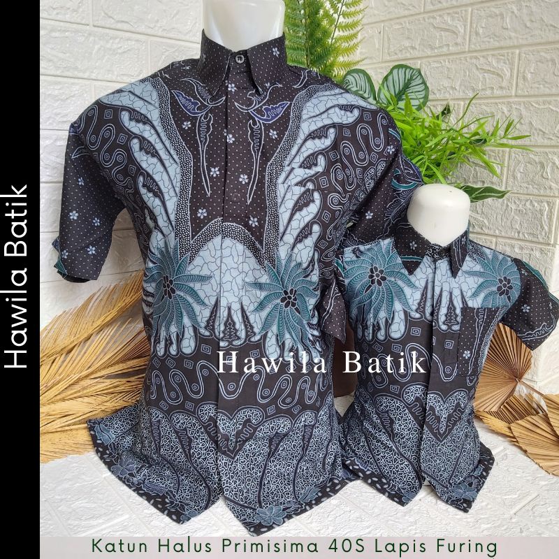 Couple Batik Ayah Anak Premium