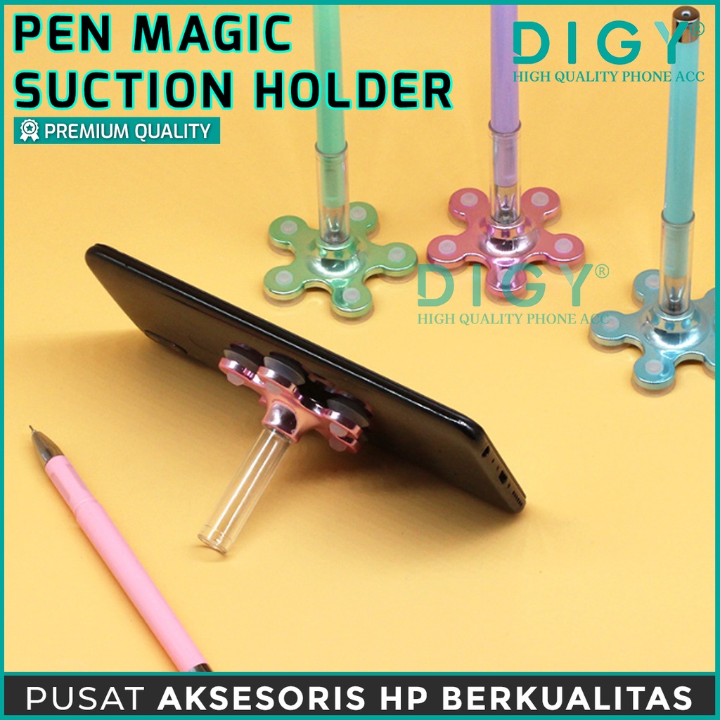 Pen Magic Suction Holder, standing holder hp phone holder + bolpain