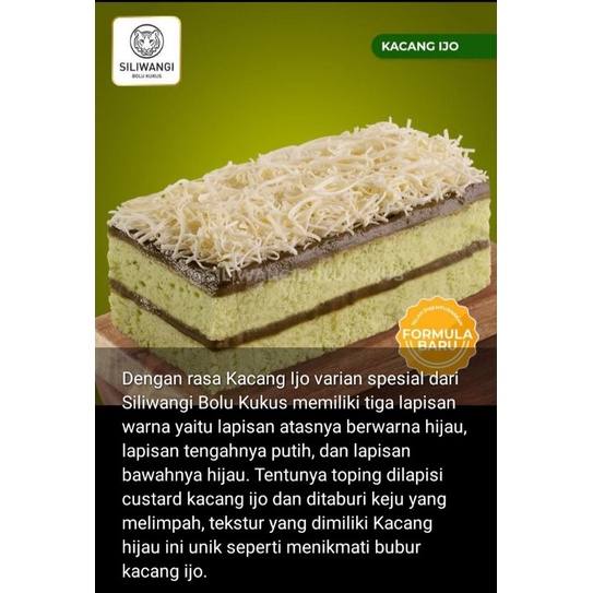 

Bolu Kukus Siliwangi Klasik Kacang Ijo