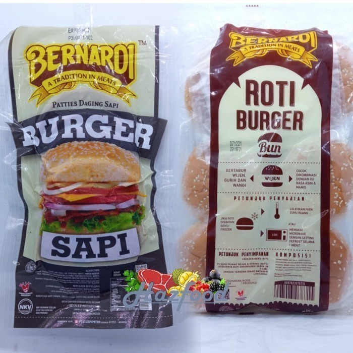 

Paket Burger Bernardi 6 pcs (Daging Burger dan Roti Burger @ 6 pcs)