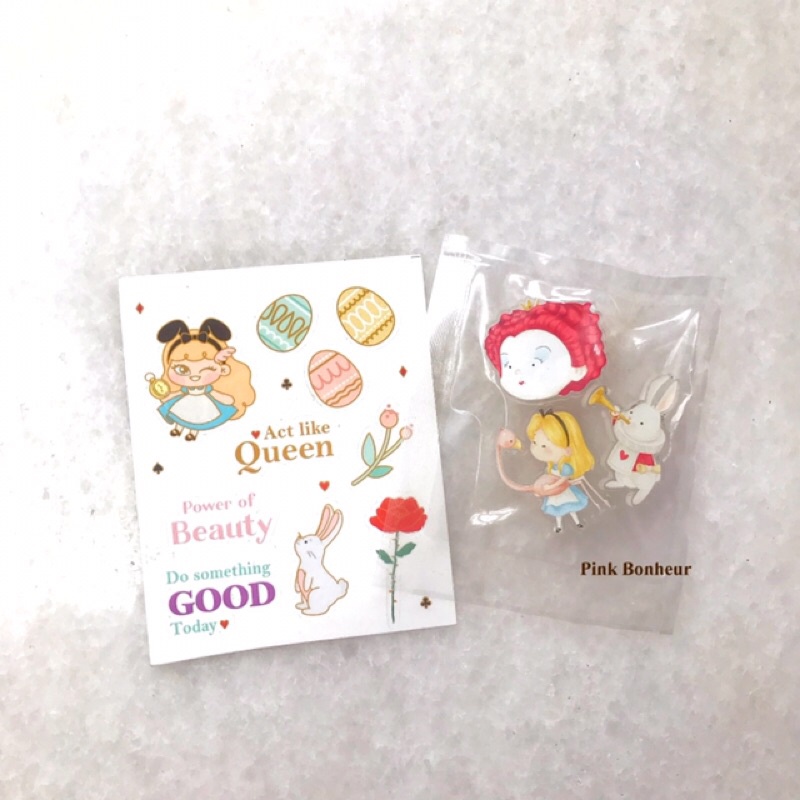 Jasmine Tease Alice in The Wonderland Brooch Sticker Set Original