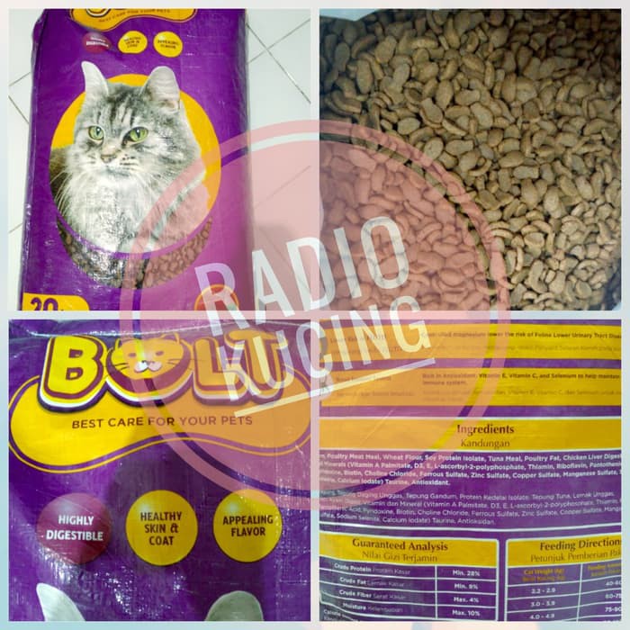 Makanan Kucing Bolt 8 Kg Karung Dry Cat Food Diskon Shopee Indonesia