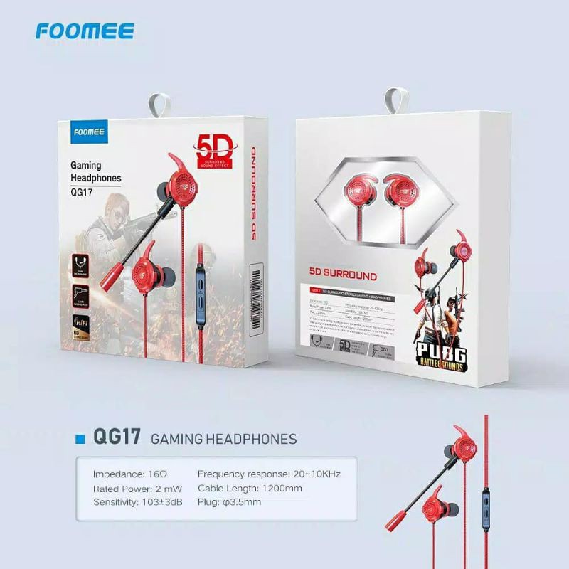 FOOMEE QG17 Original Gaming Headphones Headset Handsfree Gaming