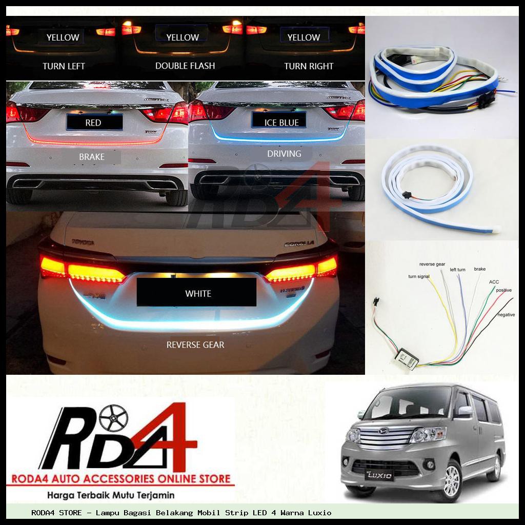 Lampu Bagasi Belakang Mobil Strip LED 4 Warna Luxio