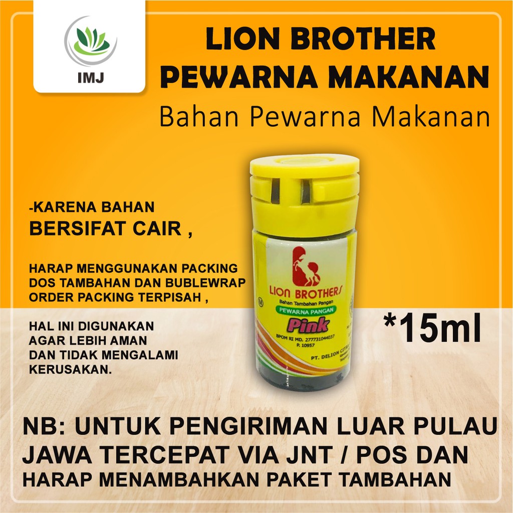 

LION BROTHER PEWARNA MAKANAN Kemasan 15Gram