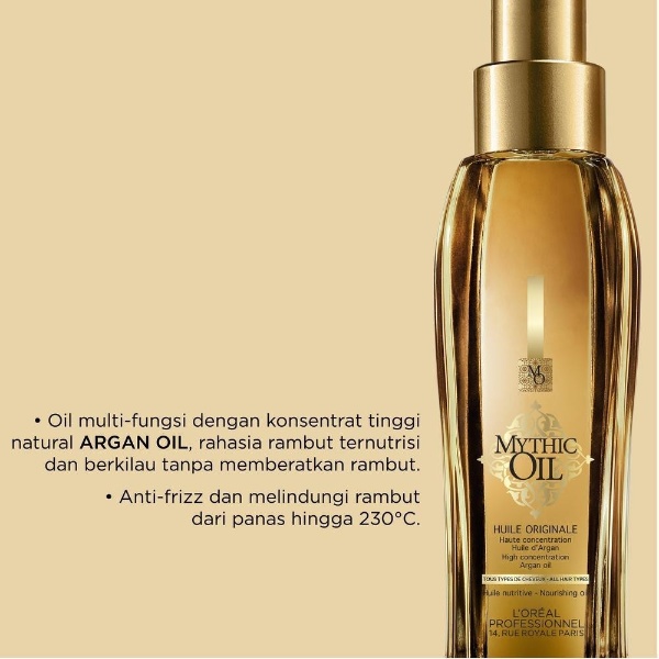 LOREAL Mythic Oil Hair Serum - Serum Minyak Vitamin Perawatan Pelembut Penghalus Rambut Kusut Kering