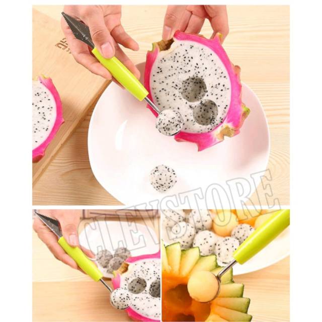 Sendok scoop pengukir buah
