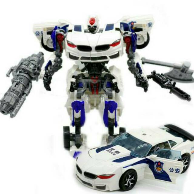 Robot mobil polisi/Mainan anak robot mobil/Mobil robot polisi