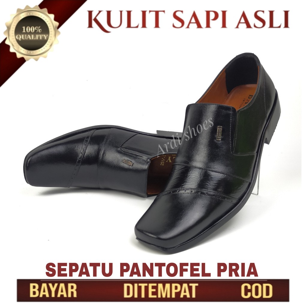 SEPATU PANTOFEL PRIA KULIT  ASLI SEPATU  KERJA KANTORAN PANTOPEL FORMAL COWOK KONDANGAN BL 251