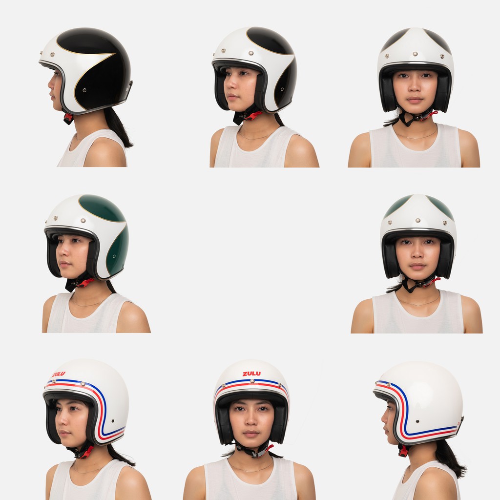 Helm Retro ZULU ( Helm Classic / Helm Klasik / Helm Vespa / Helm Bogo )