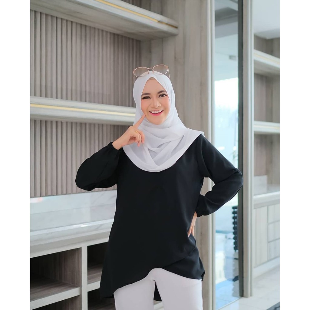 GF02 ~ RAMADHAN SALE [OBRAL] TURAM BLOUSE size S M L XL atasan muslim wanita matt PREMIUM CREPE HQ