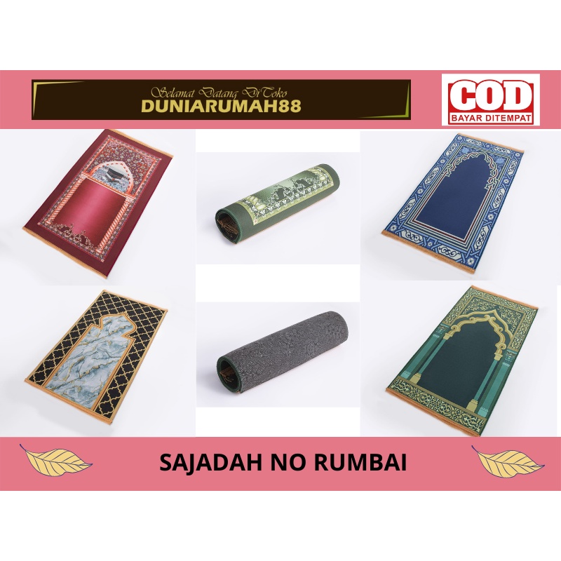 Sajadah Premium Turki Berkulaitas Halus dan Tebal Ukuran 60 x 19 cm Perlengkapan Sholat