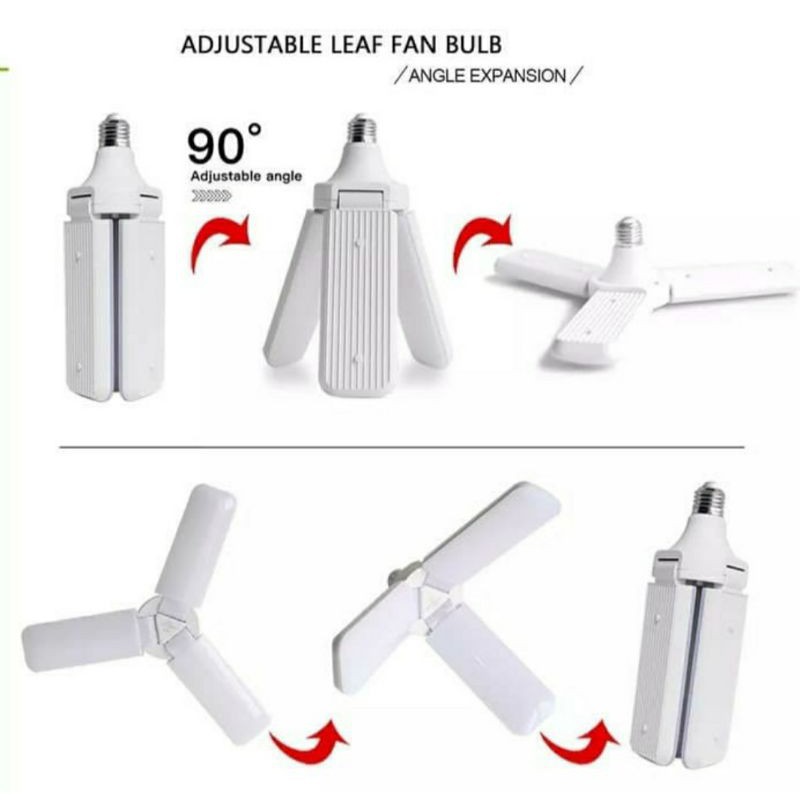 Lampu Led Model Kipas 3 Baling Fan Blade Led Blulb