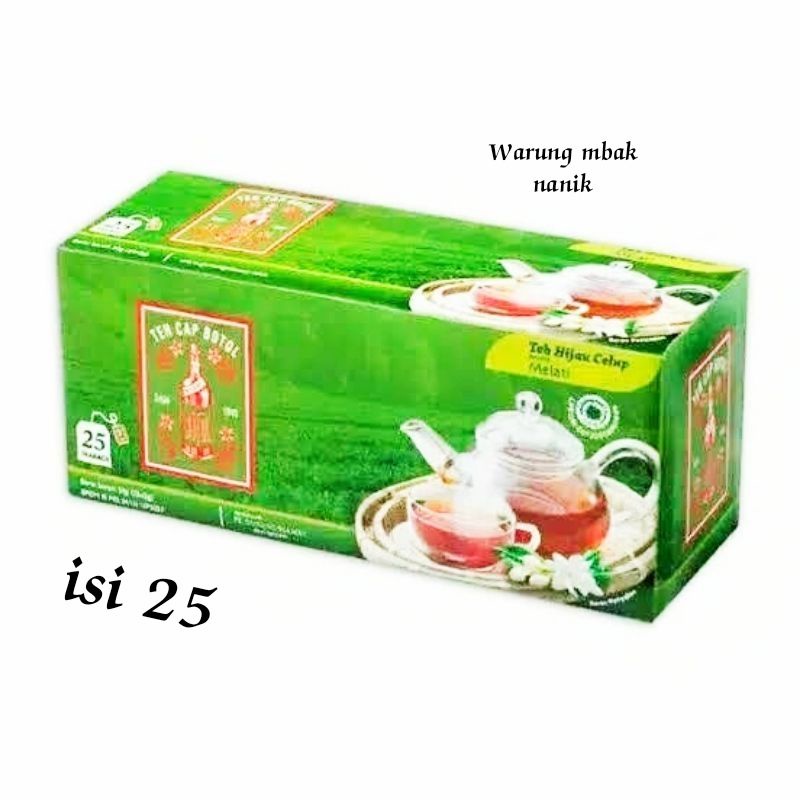 

Teh hijau celup cap botol aroma melati 50g 25kantong