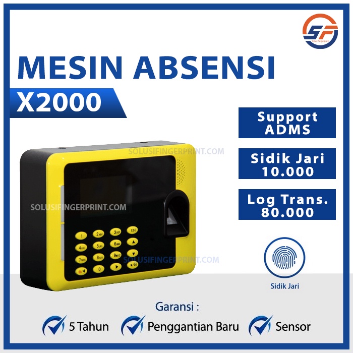 Fingerprint X2000 Mesin Absensi Sidik Jari Absen Original