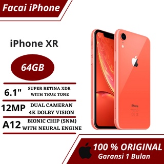 iphone xr 64gb128gb256gb bh100 secondbekas fullset original 100 mulus like new