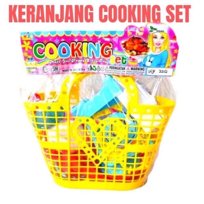 mainan kitchen set mainan anak cewek keranjang masak masakan cooking set cosk