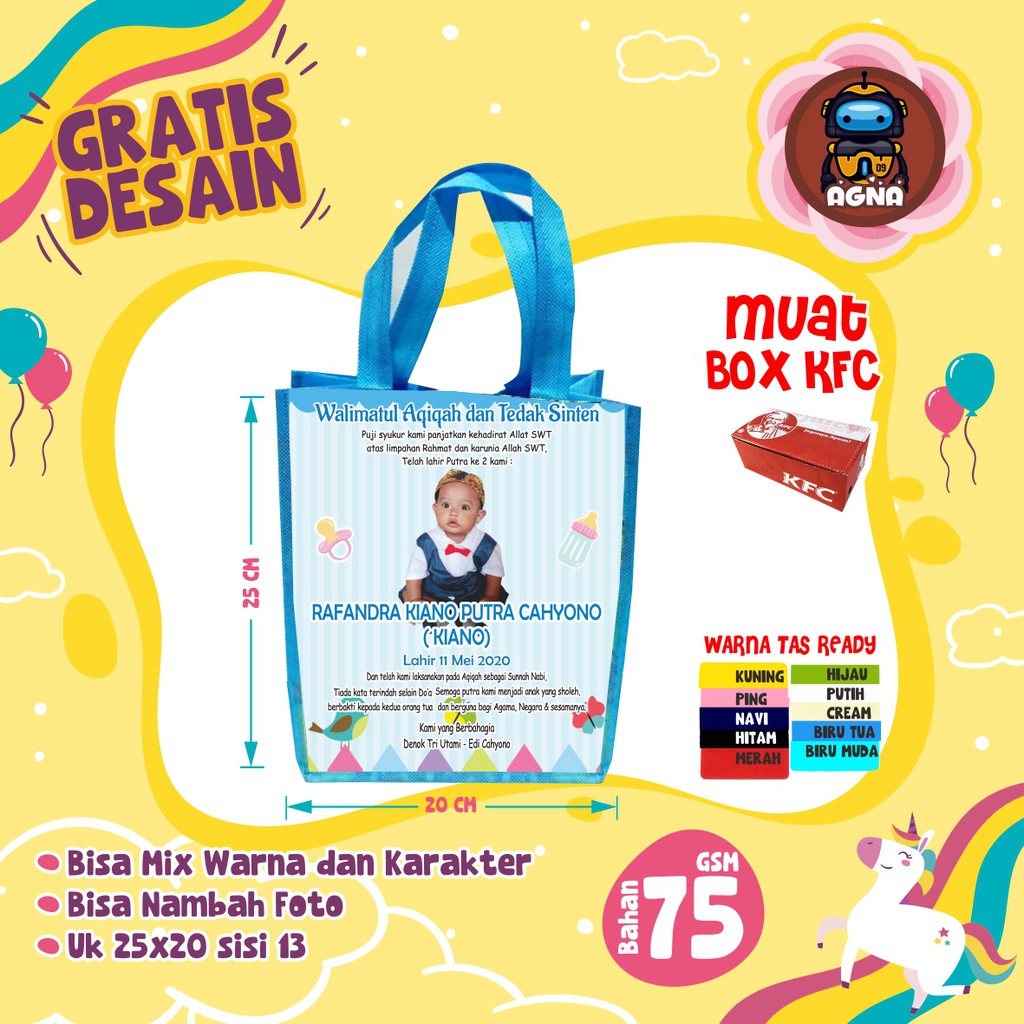 

GOODIE BAG AQIQAH CUSTOM / GOODIE BAG TASYAKURAN MODEL BERDIRI