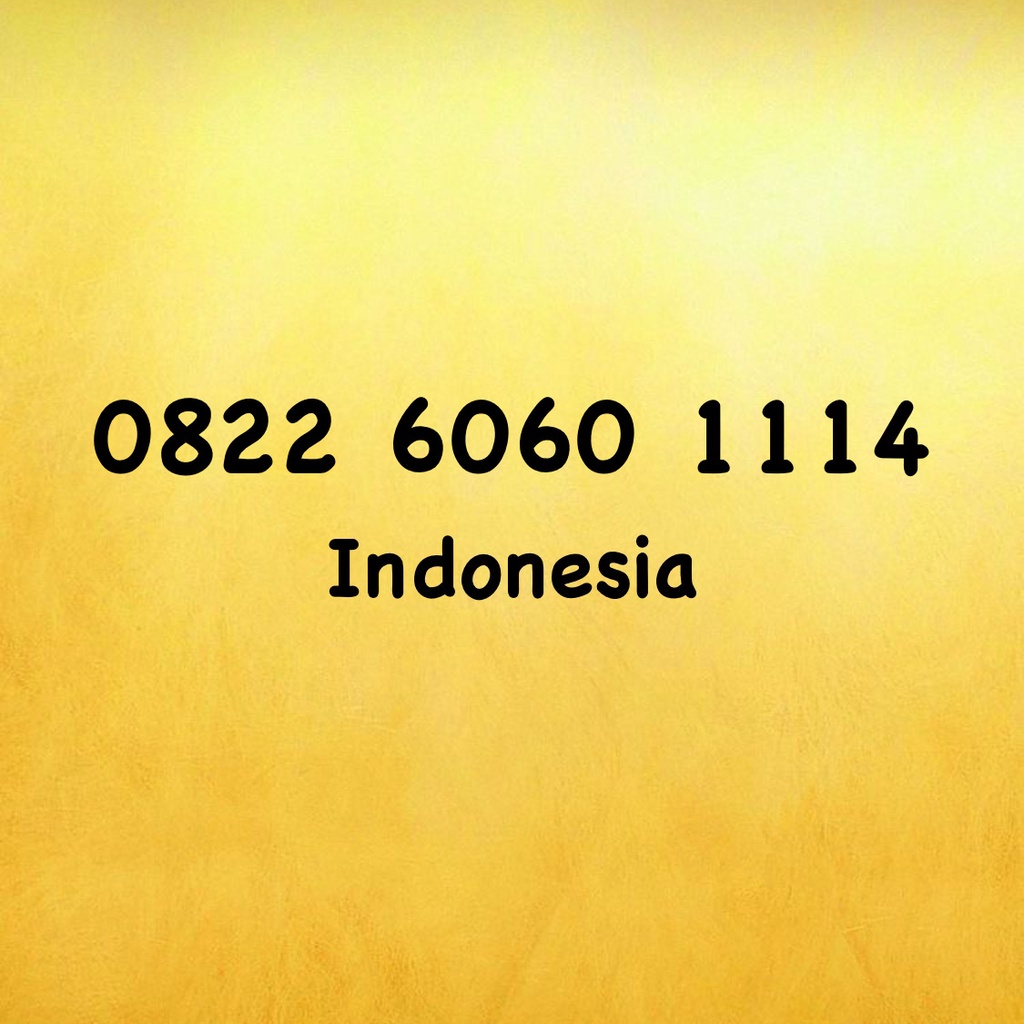 Nomor Cantik Simpati LOOP Seri 14 - 114 - 0822 6060 1114