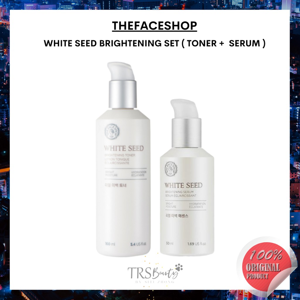 THEFACESHOP - White Seed Brightening Set ( Toner 160 ml + Serum 50 ml )