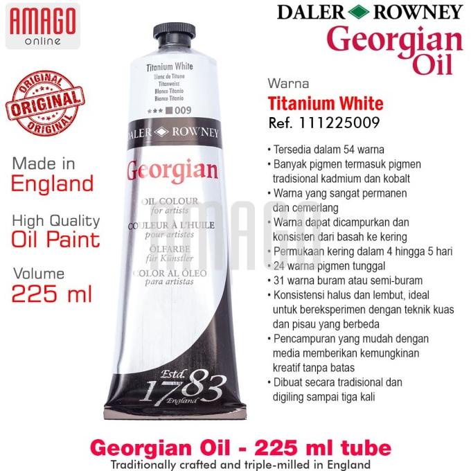 

Daler-Rowney - Georgian Oil Paint 225 Ml - Titanium White - 111225009 Terbaru