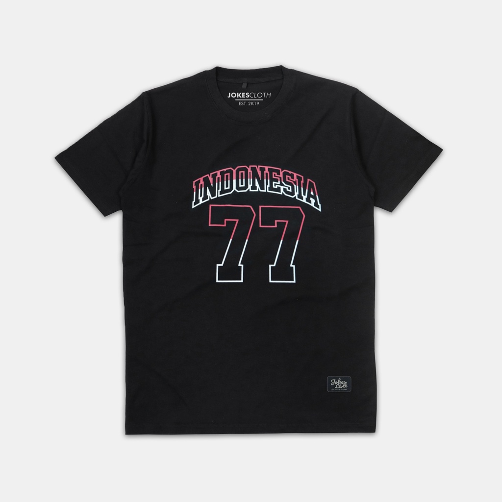 Kaos custom INDONESIA 77 NUMBER KEMERDEKAAN