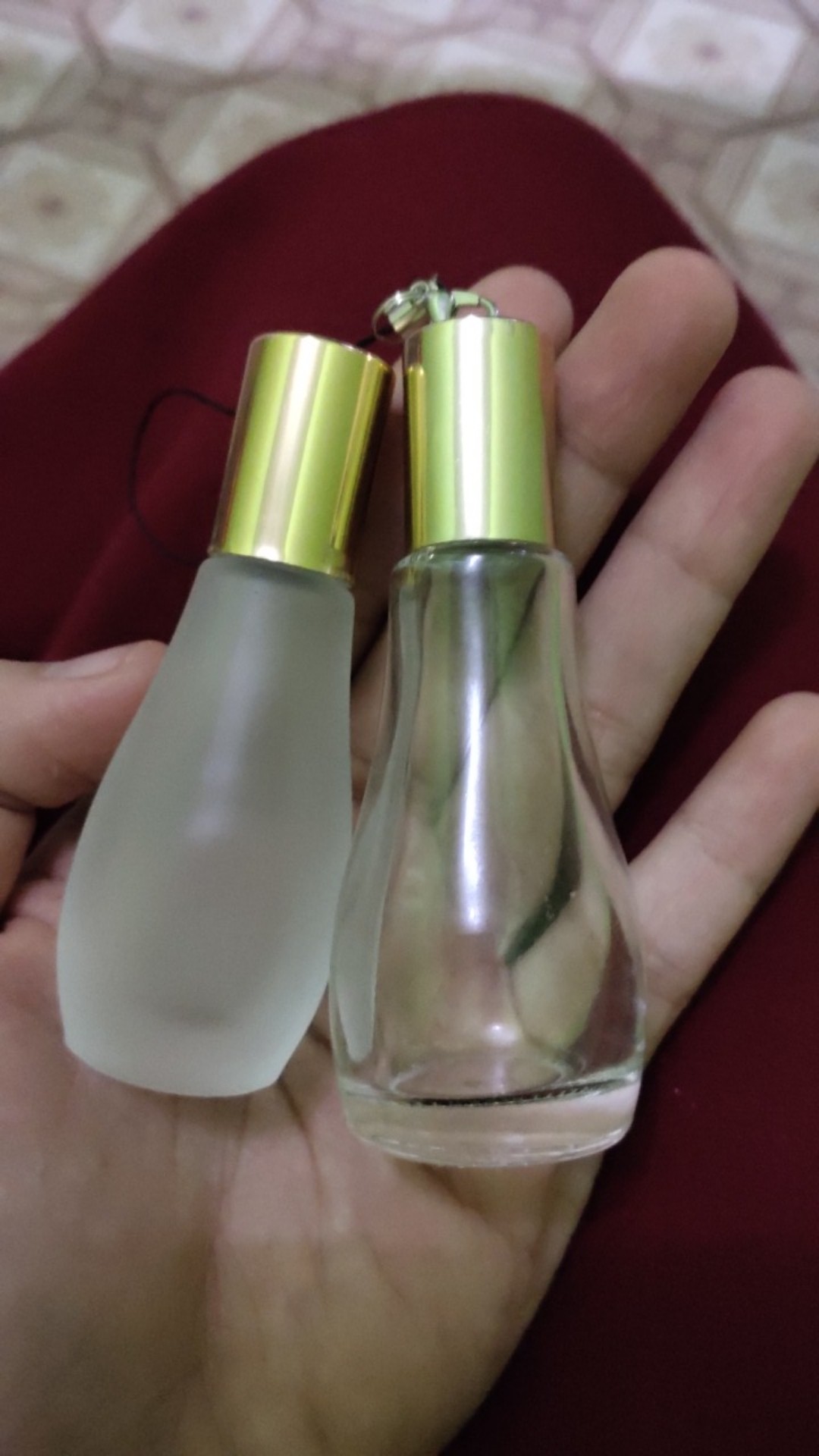 Botol Rollon Oval Kaca Clear Dan Doff Kemasan Botol Kaca Perfume Isi Ulang Minyak Wangi Aromatherapy