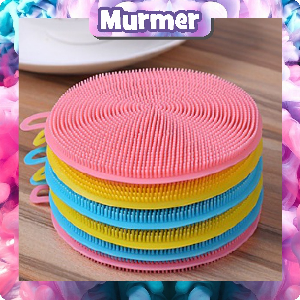 MurmerOfficial R668 SPON SILIKON CUCI PIRING BULAT SERBAGUNA SIKAT PEMBERSIH SPONGE SILICONE BRUSH FOOD GRADE MULTIFUNGS